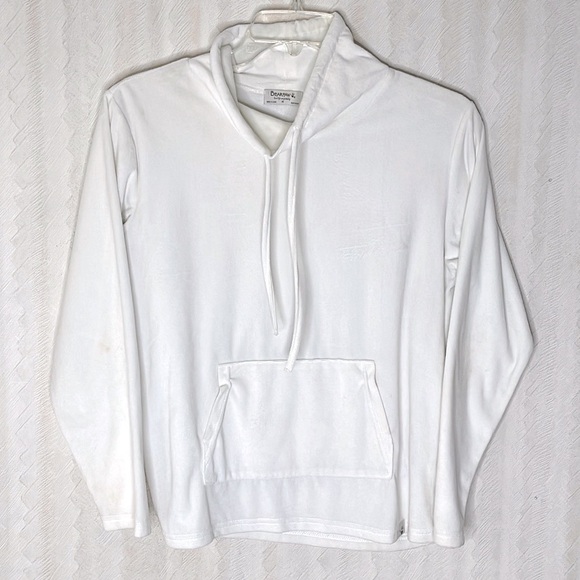 ❤️ BEARPAW Sweatshirt funnel neck drawstring super soft fleece Size M - Picture 3 of 6